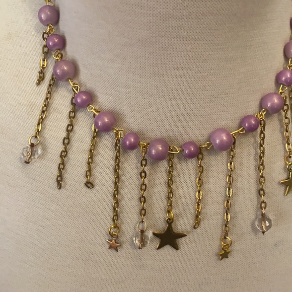 Handmade Star Purple Necklace - Picture 2 of 5